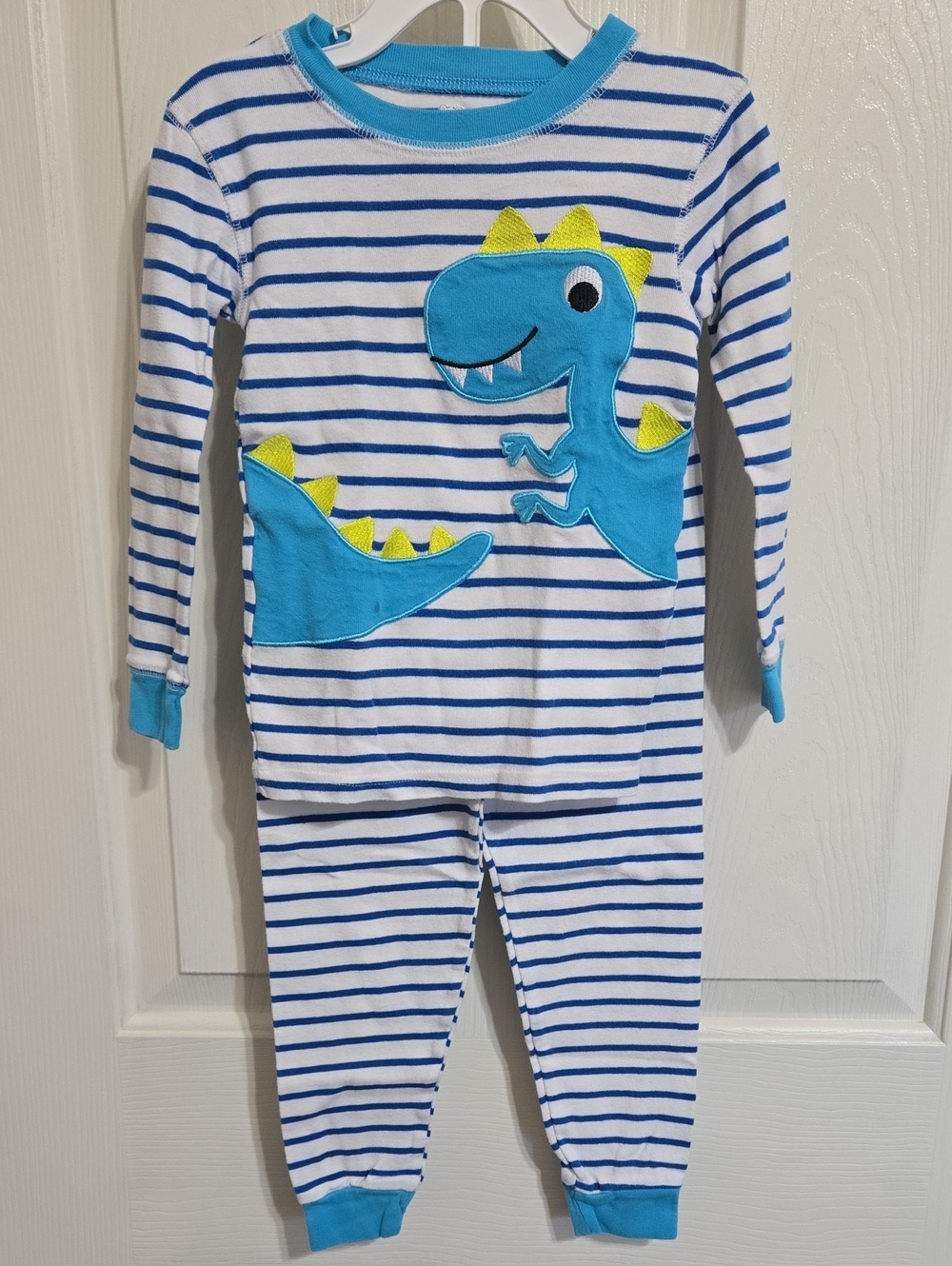 Koala kids striped dinosaur pajamas
